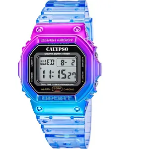 Comparateur de prix : Montre Mixte Calypso Color Splash - K5874-3 Bracelet Plastique Bleu