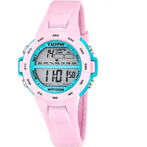 Comparateur de prix : Montre Mixte Calypso Junior Collection - K5850-1 Bracelet Silicone Ros...