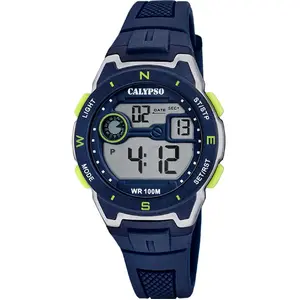 Comparateur de prix : Montre Homme Calypso Digital Crush - K5853-3 Bracelet Silicone Bleu Ma...
