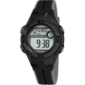 Montre Mixte Calypso Junior Collection - K5849-6 Bracelet Silicone Noi... pas cher