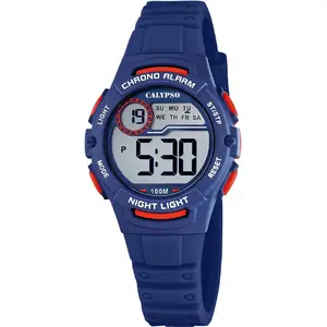 Calypso K5852/5 montre fille montre enfant caoutchouc date bleu pas cher