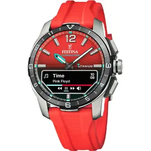 Comparateur de prix : Montre connectée Homme Festina - F23000-6 Bracelet Silicone Rouge