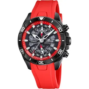 Lotus Montre Homme Lotus - 18945-5 Bracelet Silicone rouge pas cher