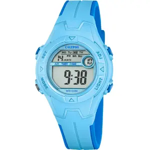 Montre Mixte Calypso Junior Collection - K5849-2 Bracelet Silicone Ble... pas cher