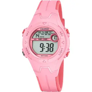 Montre Mixte Calypso Junior Collection - K5849-1 Bracelet Silicone Ros... pas cher