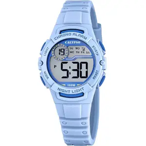 Montre Mixte Calypso Junior Collection - K5852-2 Bracelet Silicone Ble... pas cher