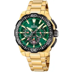 Comparateur de prix : Montre Homme Festina Chrono Bike F20727/2 Vert Bracelet En Acier