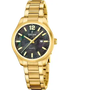 Festina Classic Steel F20741/2 Montre Femme plaquée Or