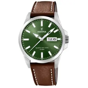 Montre Homme Festina Correa Clasico - F20358-5 Bracelet Cuir Marron pas cher