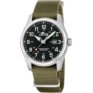 Montre Homme Lotus Minimalist For Him - L19055-4 Bracelet Tissu Kaki pas cher