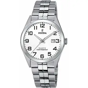 Comparateur de prix : Montre Homme Festina F20437-1 - CLASSIQUE Dateur Acier Argenté Cadran Blanc