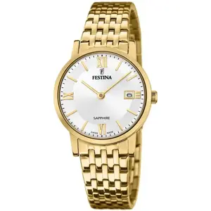 Comparateur de prix : Festina Montre Femme Festina Dorée Fond Blanc Dateur
