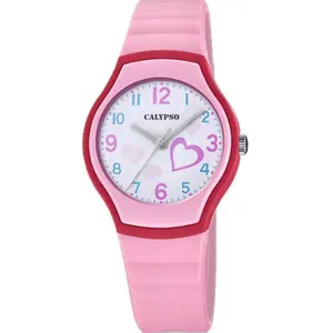 Comparateur de prix : Montre Fille CALYPSO 3 AIGUILLES K5806-2 - Bracelet Résine Rose