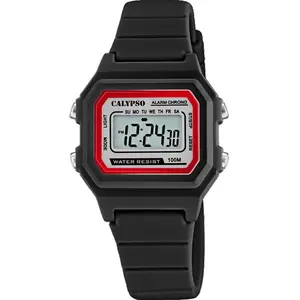 Comparateur de prix : Calypso Watches Calypso Junior Chrono Bracelet Silicone Noir K5802/6