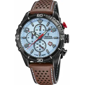 Comparateur de prix : Montre Festina Chrono Sport Bleu, Bracelet en Cuir, Homme