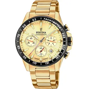 Comparateur de prix : Montre Homme Festina TIMELESS CHRONOGRAPH F20634-6 - Bracelet Acier Doré