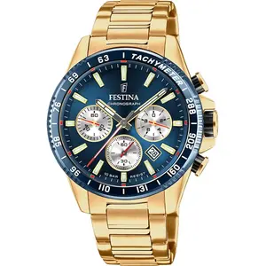 Comparateur de prix : Montre Homme Festina TIMELESS CHRONOGRAPH F20634-2 - Bracelet Acier Doré