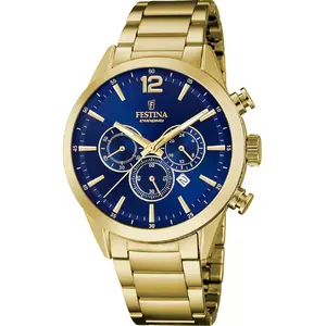 Festina Festina Montre Timeless Chronographe Homme Acier Doré