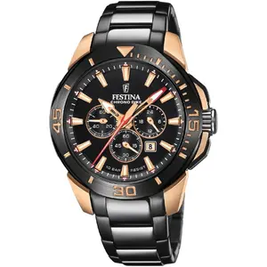 Comparateur de prix : Montre Homme Festina Special Editions -  F20645-1 Noir et Doré Rose