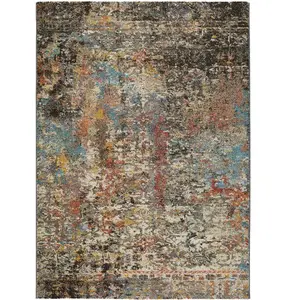 Atticgo Tapis abstrait multicolore 160X230 cm pas cher