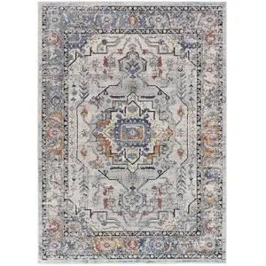 MOMA Tapis intérieur gris rectangulaire vintage MABEL 160 x 230 cm pas cher