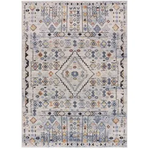 Atticgo Tapis intérieur multicolore rectangulaire ethnique MABEL 160 x 230 cm pas cher