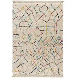 MOMA Tapis intérieur rectangulaire shaggy YEBEL 135 x 190 cm pas cher