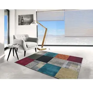Atticgo Tapis pliant en patchwork multicolore, 140X200 cm pas cher