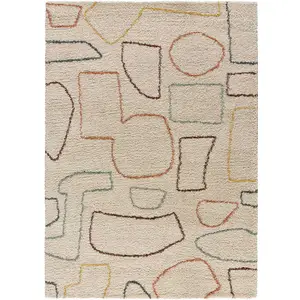 Atticgo Tapis de style scandinave multicolore, 80x150 cm pas cher