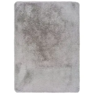MOMA Tapis intérieur ATTICGO argent rectangulaire shaggy uni 60x100 cm ALPACA pas cher