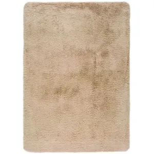 MOMA Tapis intérieur ATTICGO beige rectangulaire shaggy uni 60x100 cm ALPACA pas cher