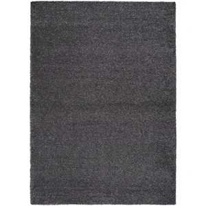 Atticgo Tapis uni à poils longs anthracite 57x110 cm pas cher