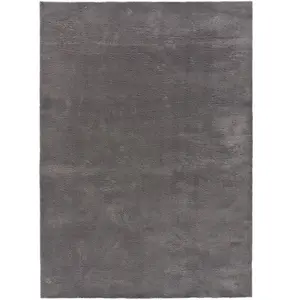 MOMA Tapis intérieur ATTICGO anthracite rectangulaire uni 140x200 cm LOFT pas cher
