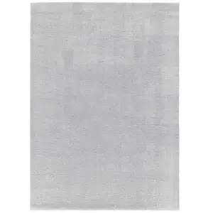 MOMA Tapis intérieur ATTICGO argent rectangulaire uni 200x290 cm LOFT pas cher