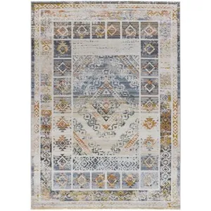Atticgo - Tapis Vintage À Poils Courts Kilis 23 Multicolore 192x290 Cm pas cher
