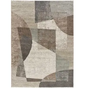 Atticgo Tapis doux à motifs géométriques multicolores, 067X120 cm pas cher