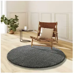 MOMA Tapis intérieur anthracite rectangulaire uni NORGE 130 x 130 cm pas cher