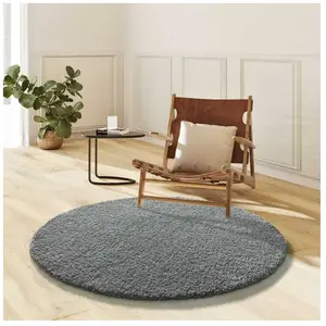 MOMA Tapis intérieur argent rectangulaire uni NORGE 130 x 130 cm pas cher