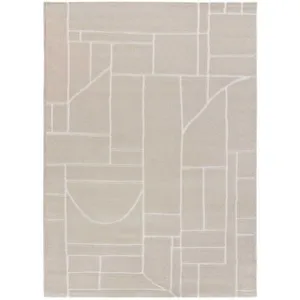 Atticgo Tapis intérieur crème rectangulaire abstrait HL-ETHNIC 160 x 230 cm pas cher