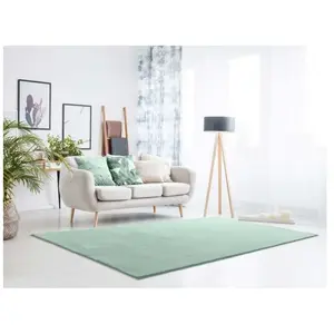 MOMA Tapis intérieur ATTICGO vert rectangulaire uni 140x200 cm LOFT pas cher
