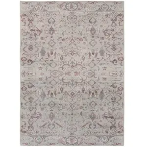 Atticgo Tapis Vintage Lavable Mandala 66 Terracotta 120x170 Cm pas cher