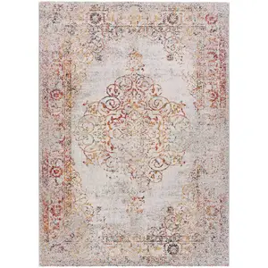 Atticgo Tapis design vintage multicolore, 80x150 cm pas cher