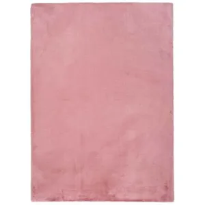 Tapis intérieur ATTICGO rose rectangulaire shaggy uni 160x230 cm FOX pas cher