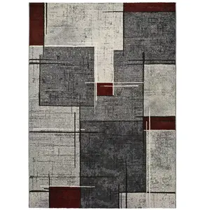 Tapis intérieur ATTICGO gris rectangulaire moderne 80x150 cm DREAMS pas cher