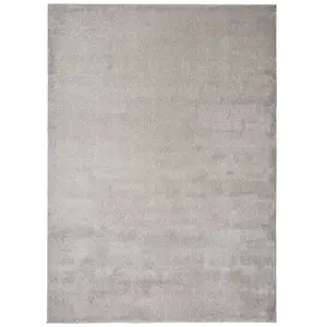 MOMA Tapis intérieur ATTICGO argent rectangulaire uni 200x290 cm MONTANA pas cher
