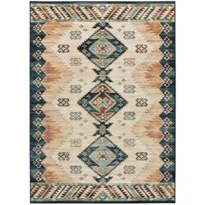 Atticgo Tapis ethnique intérieur multicolore, 160 x 230 cm ANTALIA pas cher