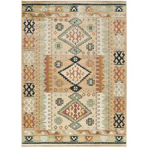Atticgo Tapis ethnique intérieur multicolore, 135 x 195 cm ANTALIA pas cher