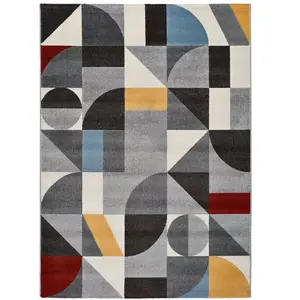 Comparateur de prix : Tapis géométrique gris 57X110 cm