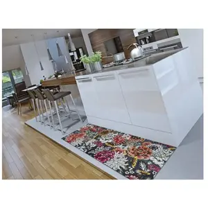 Atticgo - Tapis de cuisine avec fleurs ricci Multicolore 52x200 cm pas cher