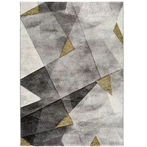 MOMA Tapis intérieur ATTICGO gris rectangulaire abstrait 140x200 cm BIANCA pas cher